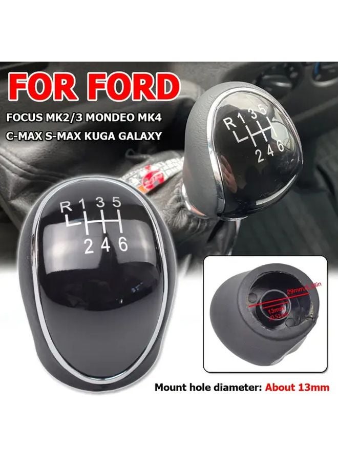 6 Speed Gear Shift Knob For Ford Focus MK2 MK3 MK4 And Galaxy Models - Image 4